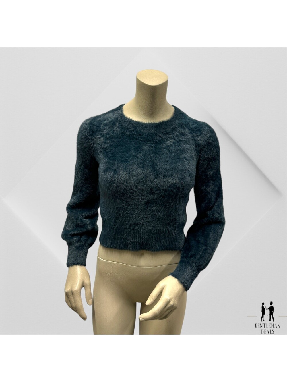 Aritzia Sunday Best 100% Nylon Kitten Crop Sweater Navy Blue Women's XS